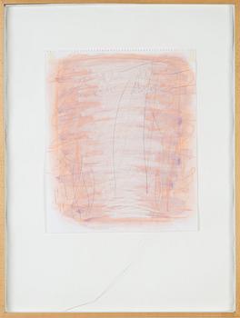 Eddie Figge, pastel and assemblage, signed and dated 1998.
