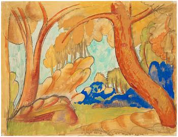 592. Isaac Grünewald, Scenography sketch for "A Midsummer Night's Dream".