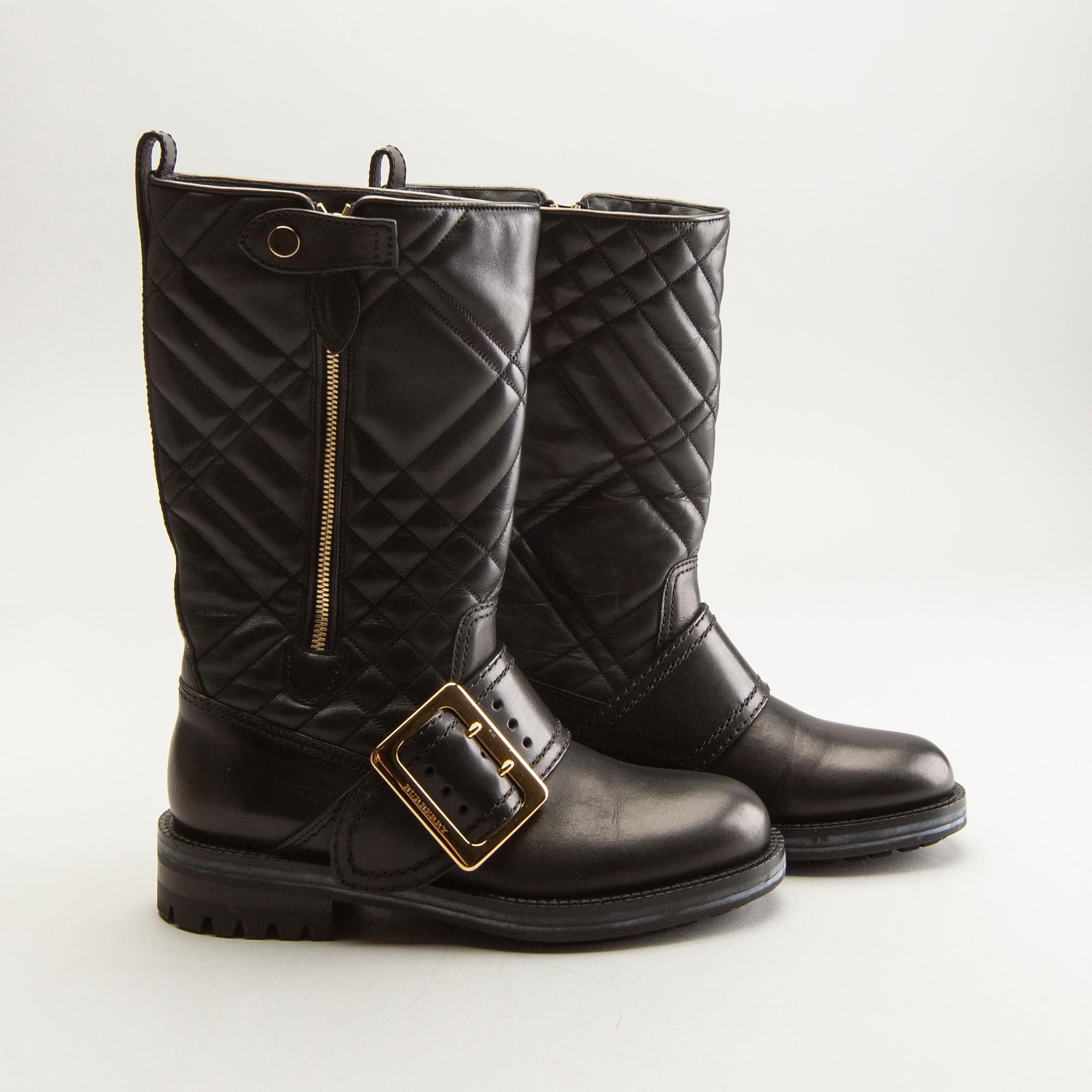 Burberry, London, boots, leather, "Wharting qui mid high boot houseneck".