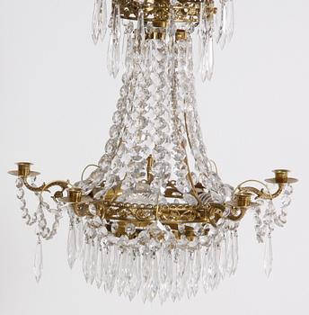 TAKKRONA, gustaviansk stil. 5 ljusarmar, h 50.