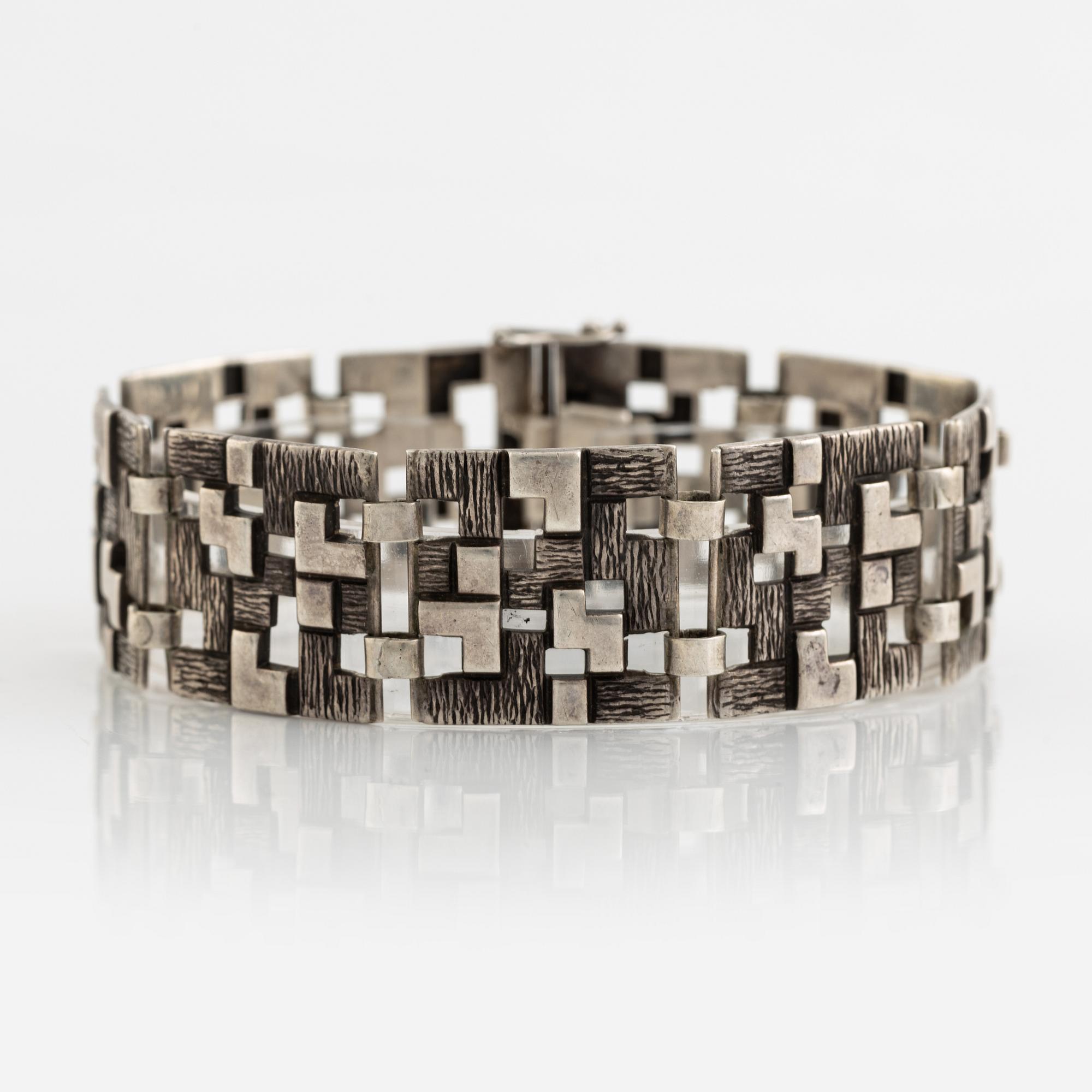 Armband, silver, troligen 1960-70-tal.