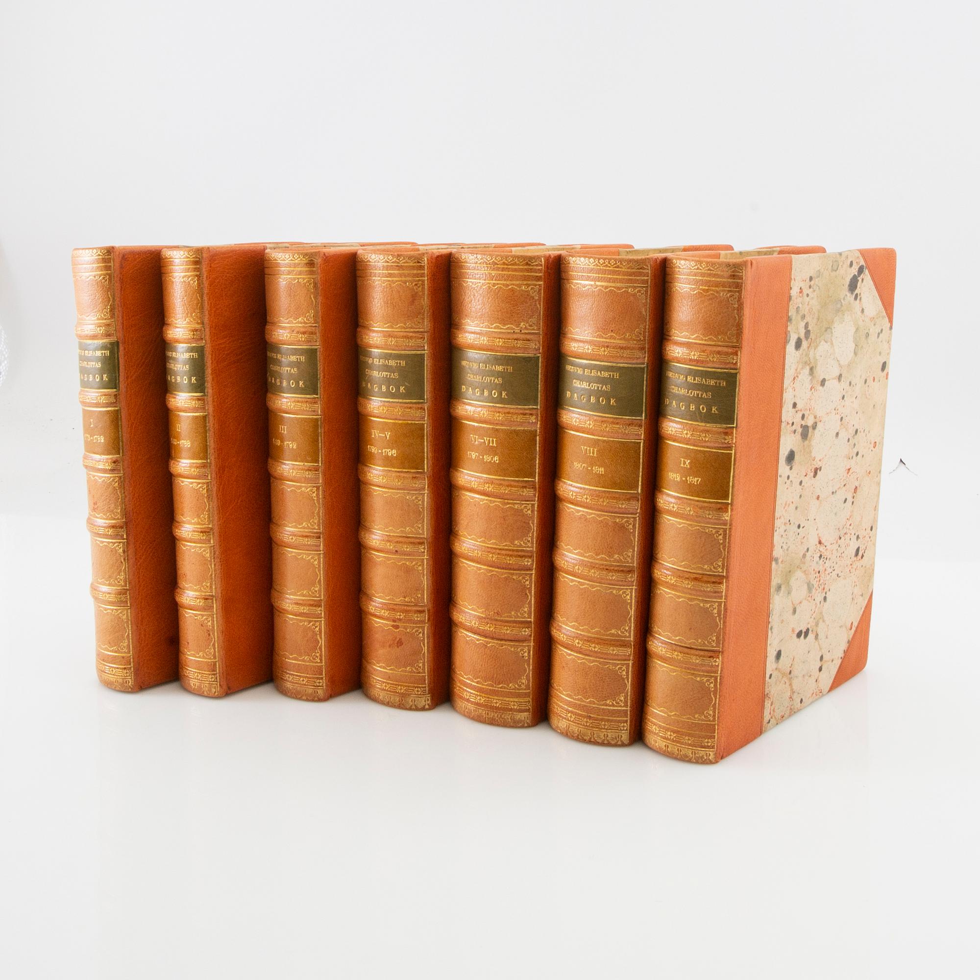 Book work 9 vol "Hedvig Elisabeth Charlotta's diary".