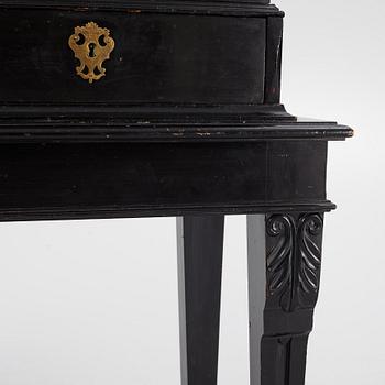 A South-German Baroque ebonized collector's cabinet on stand, circa 1700.