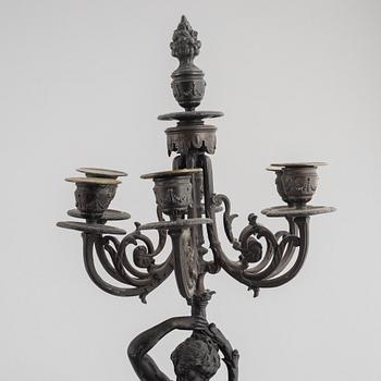 A pair of Empire style candelabras, second half of the 19th century.