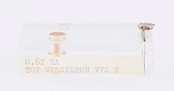 DIAMANT, briljantslipad 0,62 ct F-G (Top Wesselton) / VVS2.