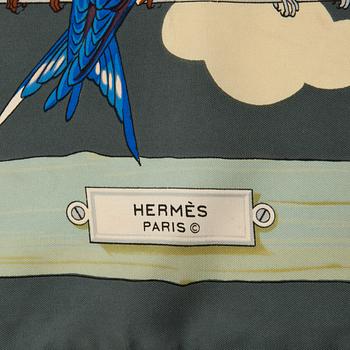 HERMÈS, scarf, "les Oiseaux des Champs et des Bois".