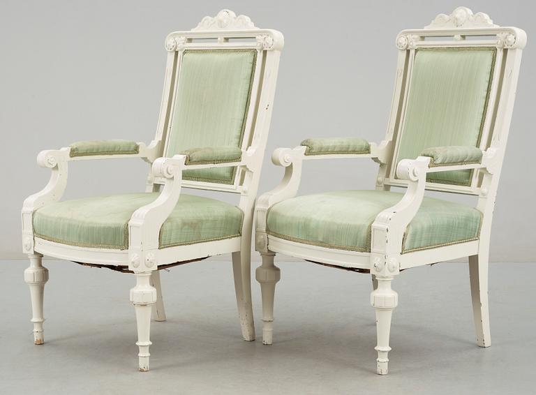SALONGSGRUPP, 10 delar, nyrenässans, 1800-talets slut.