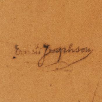 ERNST JOSEPHSON, Indian ink on paper, signed.