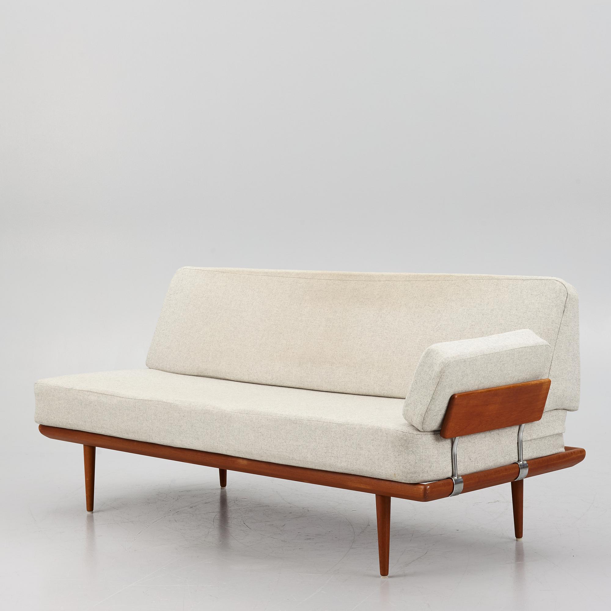 Peter Hvidt & Orla Mølgaard Nielsen, two 'Minerva' sofas and a coffee table, France & Son, Denmark, 1960's.