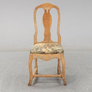 Stol, rokoko, provinsarbete, 1700-talets mitt.