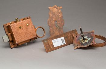 LÅS, BESLAG OCH HANDTAG, 4 delar.