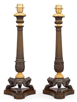 749. A pair of Louis Philippe 19th Century table lamp.