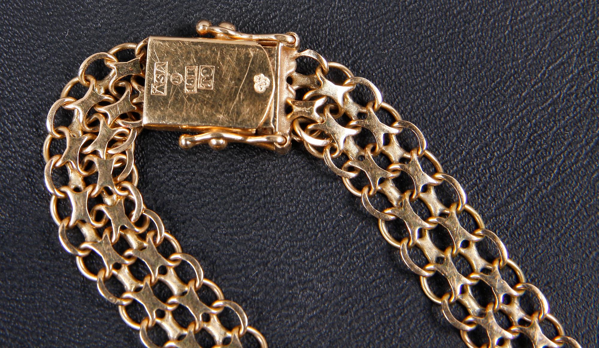 ARMBAND, guld 18k. Vikt 9 gram.