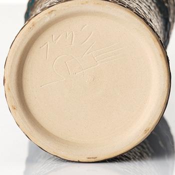 Stig Lindberg, a stoneware vase, Gustavsberg studio, Sweden 1962.