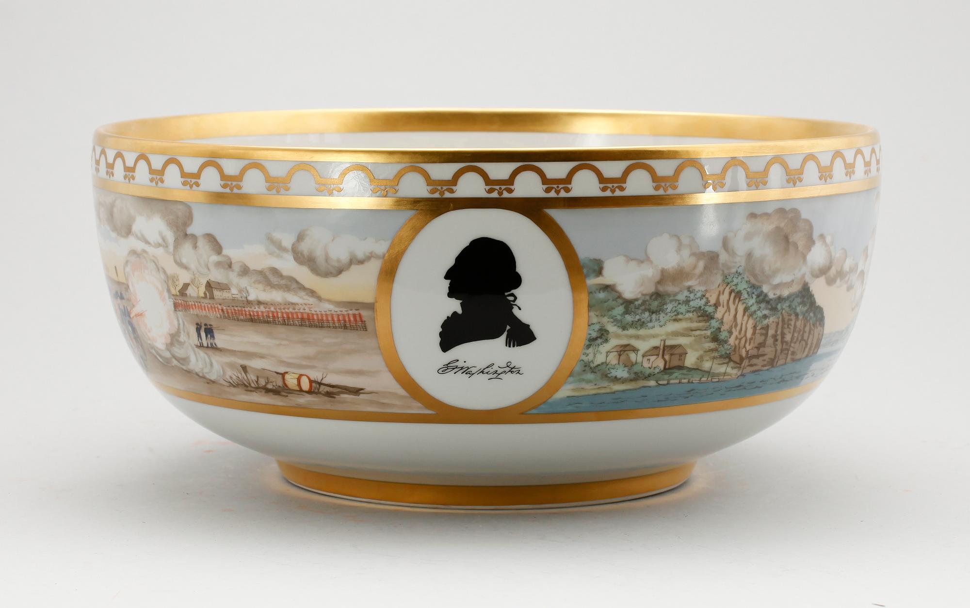 BÅLSKÅL, porslin, "The American Revolution", Sven Vestergaard,  Royal Copenhagen.