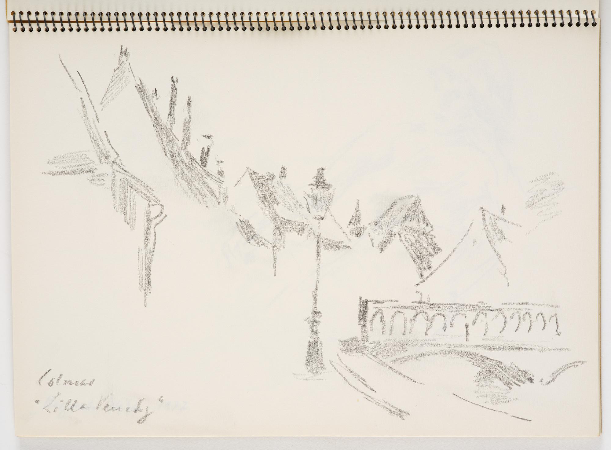 Lotte Laserstein, Skissblock med 23 teckningar varav 3 signerade.