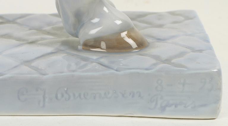 FIGURIN, porslin, CJ Buenesen, Royal Copenhagen, 1900-tal.
