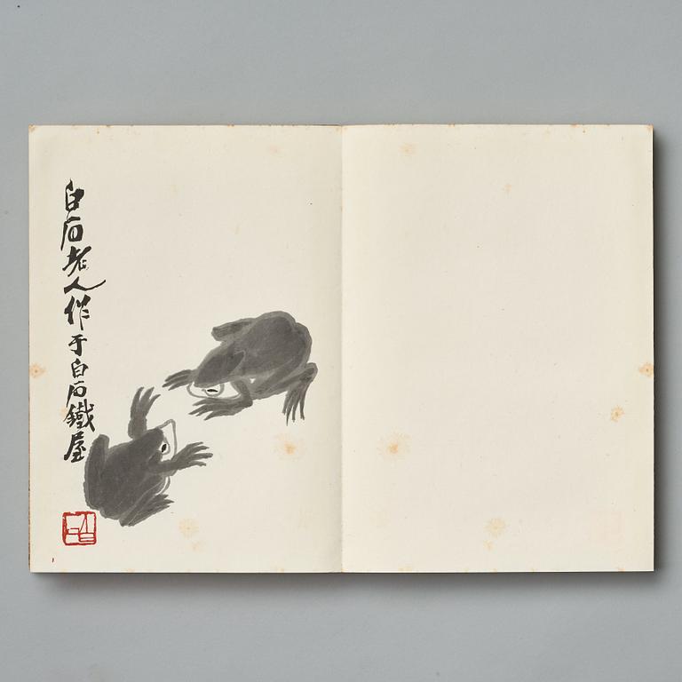 BOK med TRÄSNITT, "Qi Baishi hua ji". Beijing 1952.