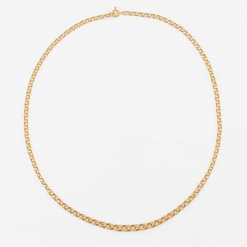 Necklace, 18k gold, Bismarck link.