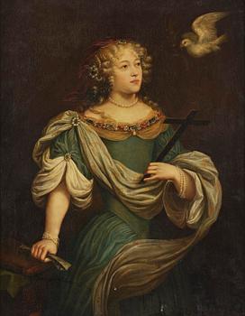 727. Abraham Janssens, follower of, Saint Helena, Possibly depicting Louise de La Vallière (1644-1710), the mistress of Louis XIV.