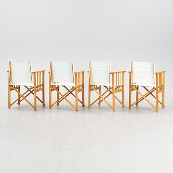 A set of four director's chairs from Hyllinge Möbler, Danmark.