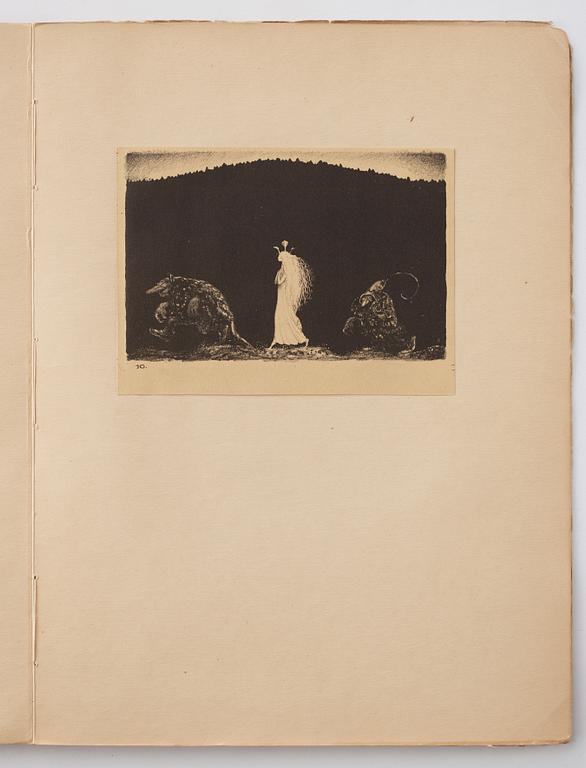 John Bauer, "Troll" 10 lithographs in a folder/book.