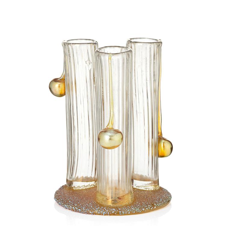 Johann Loetz, an Art Nouveau "Boule Boule" glass vase, Austria, early 1900s.