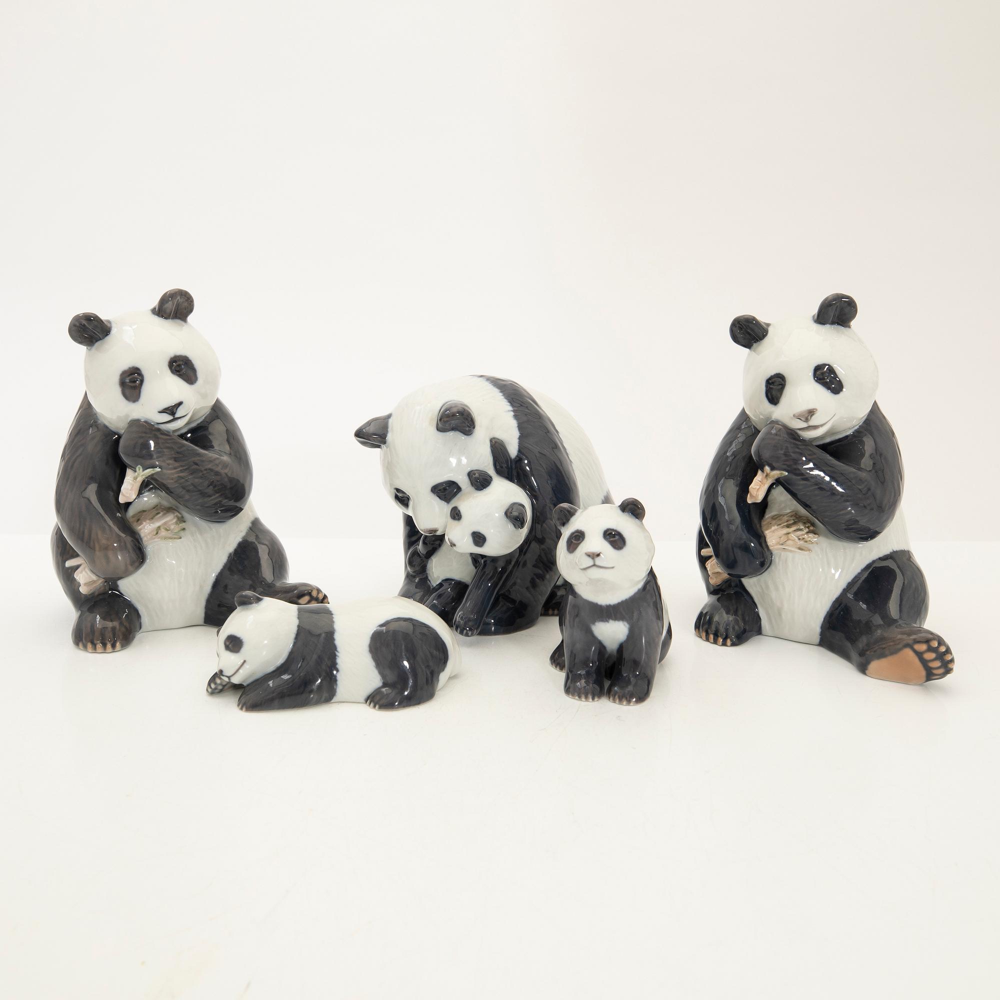 Allan Therkelsen, figuriner, 5 delar, Royal Copenhagen, Danmark, 1990-tal.