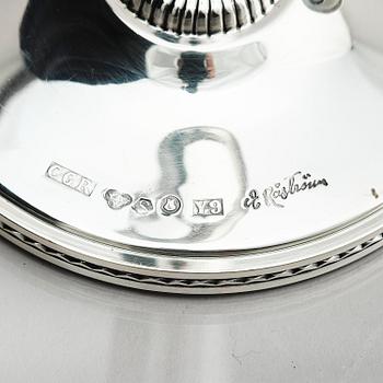 Eric Råström, four silver candlesticks, company CG Råström, Stockholm, Sweden 1965-1973.