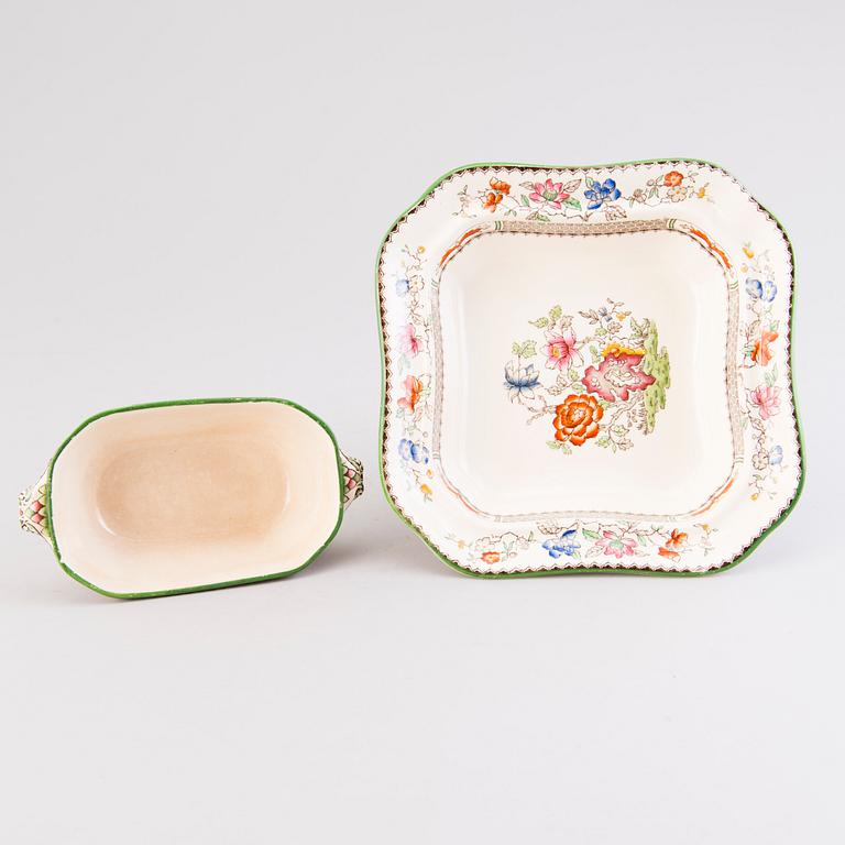 A 132-piece set of 'Chinese Rose' tableware, Copeland Spode, England 1930s.