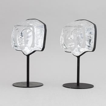 Erik Höglund, skulpturer, 2 st, glas, Boda.