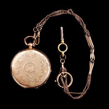 FICKUR, 14 k guld, tidigt 1900-tal.