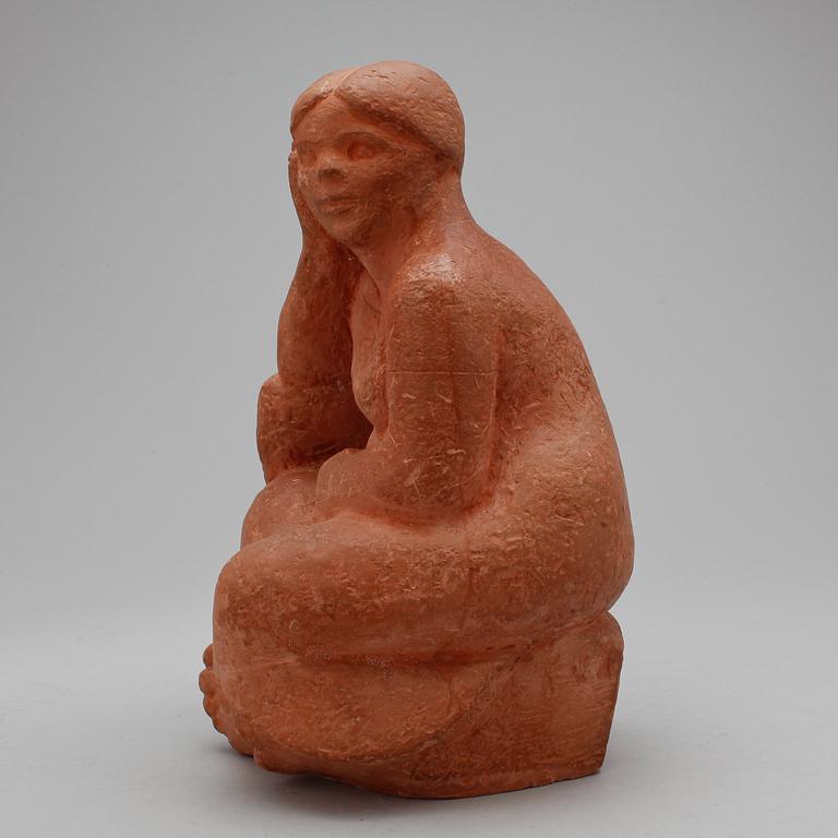 STIG BLOMBERG, skulptur, bemålad gips. Signerad.