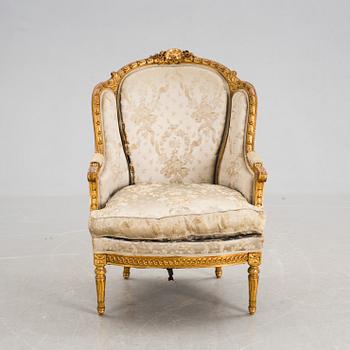 BERGÈRE, Louis XVI-stil, omkring 1900.