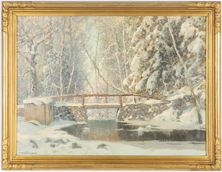 Anshelm Schultzberg, "Motiv från Graversfors, Kolmården".