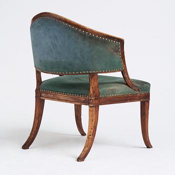 A late Gustavian armchair, late 18th century.