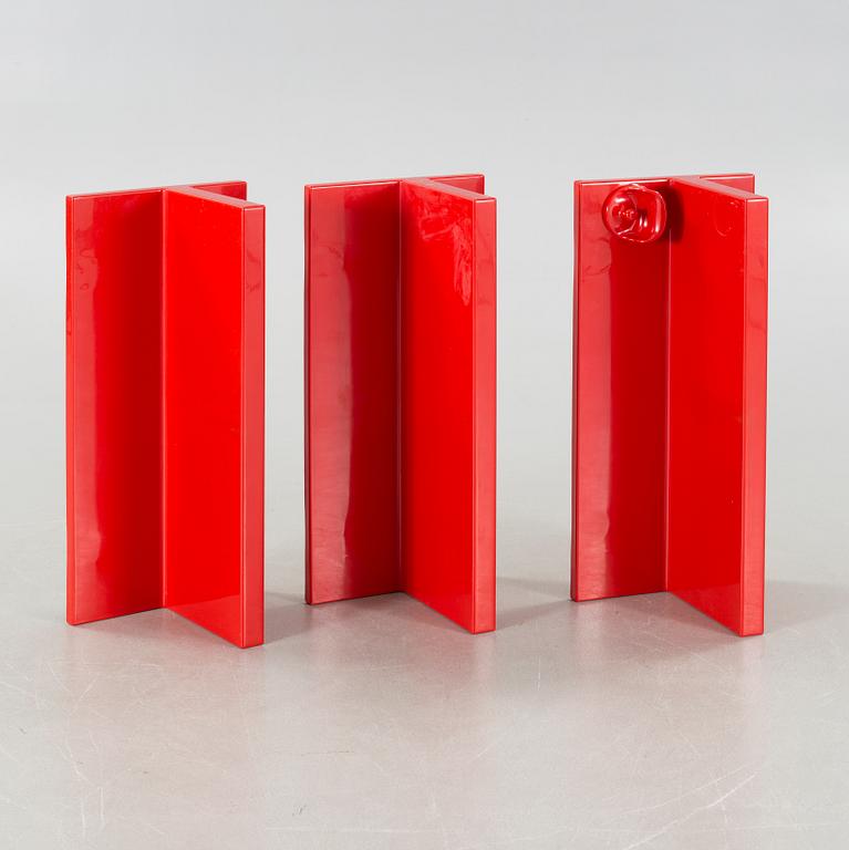 Three shelves, designed by Marcello Siard for Kartell, 1970s.