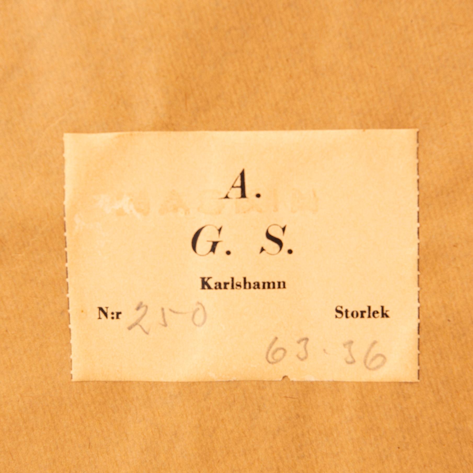 Spegel A.G.S Karlshamn 1900-talets mitt.