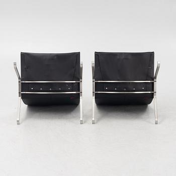 Poul Kjaerholm, a pair of 'PK22' lounge chairs, Fritz Hansen, Denmark.