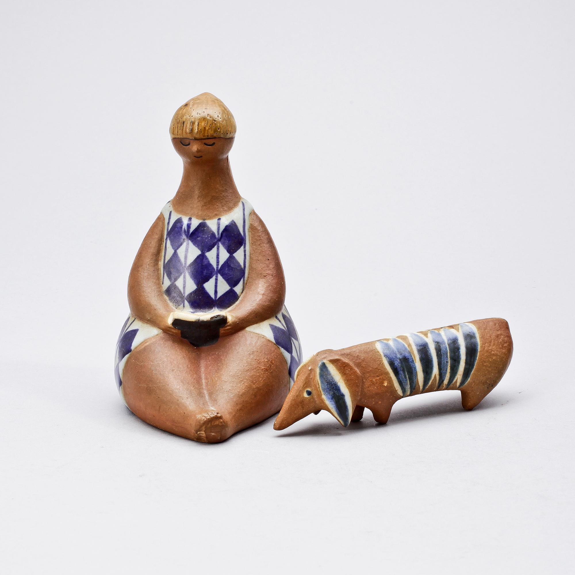 FIGURINER, 2 st, keramik, Lisa Larson Gustavsberg.