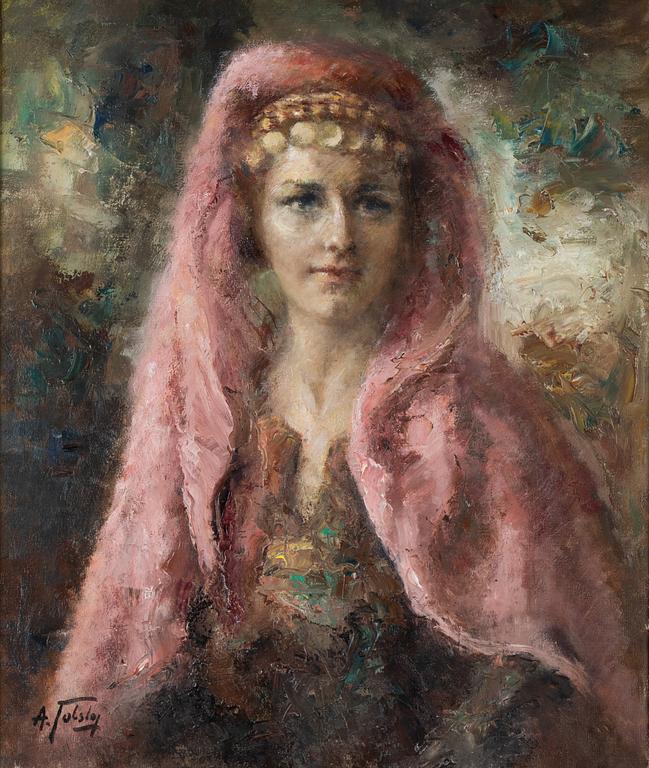 Alexander Tolstoy, oil on canvas, signed.