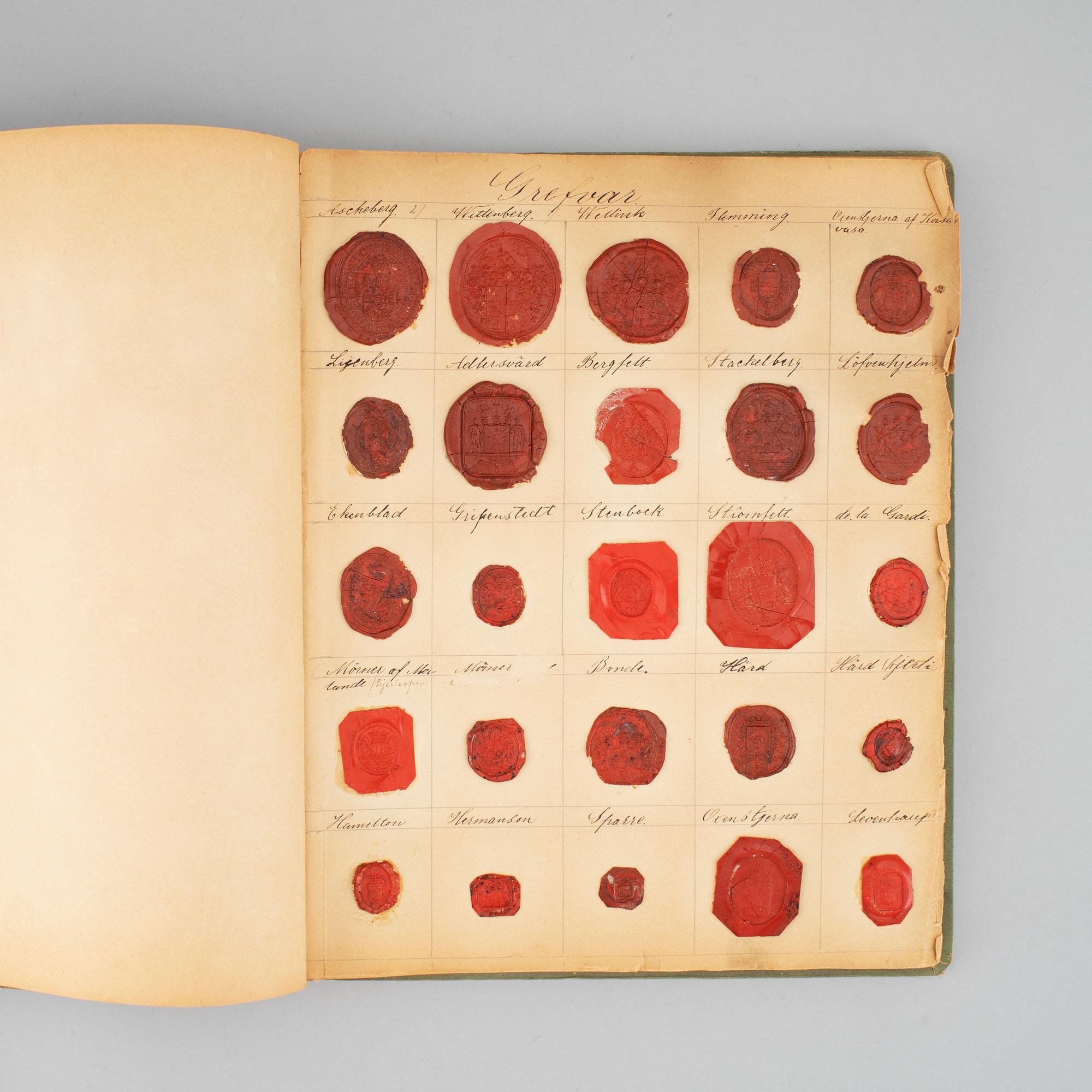 COLLECTION OF ROYAL AND NOBLE LAQUER SEALS, 19th century.