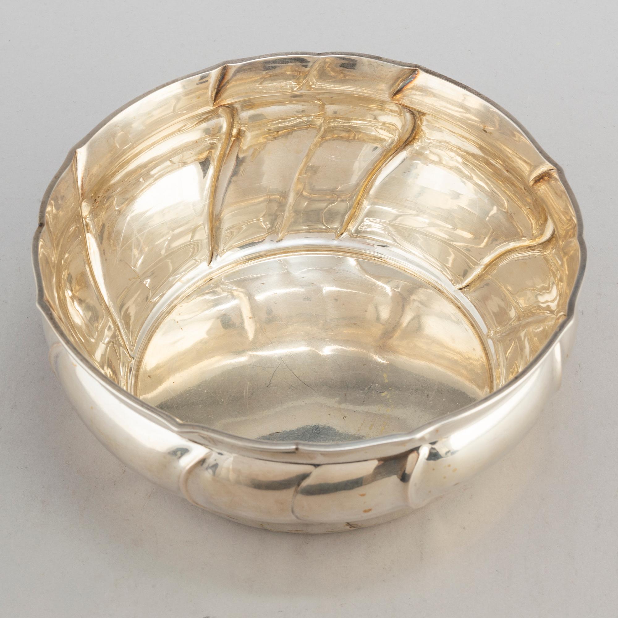 SKÅL, silver, Danmark, 1910. Stämplad av  besiktningsmästare Christina F Heise.