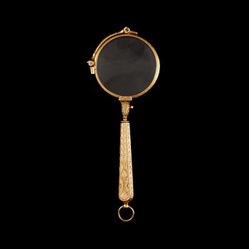 LORGNETTE, 19k guld (765/1000), sent 1800-tal. Totalvikt ca 34 gram.