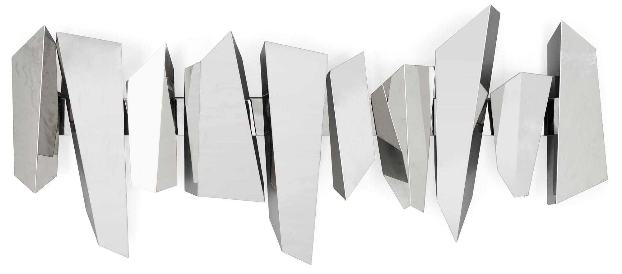 An aluminium wall-lamp attributed to Mario Torregiani, Italy 1980's.