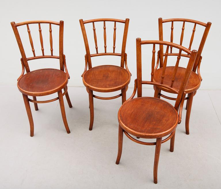 STOLAR, 4 st, Thonet, omkring år 1900.
