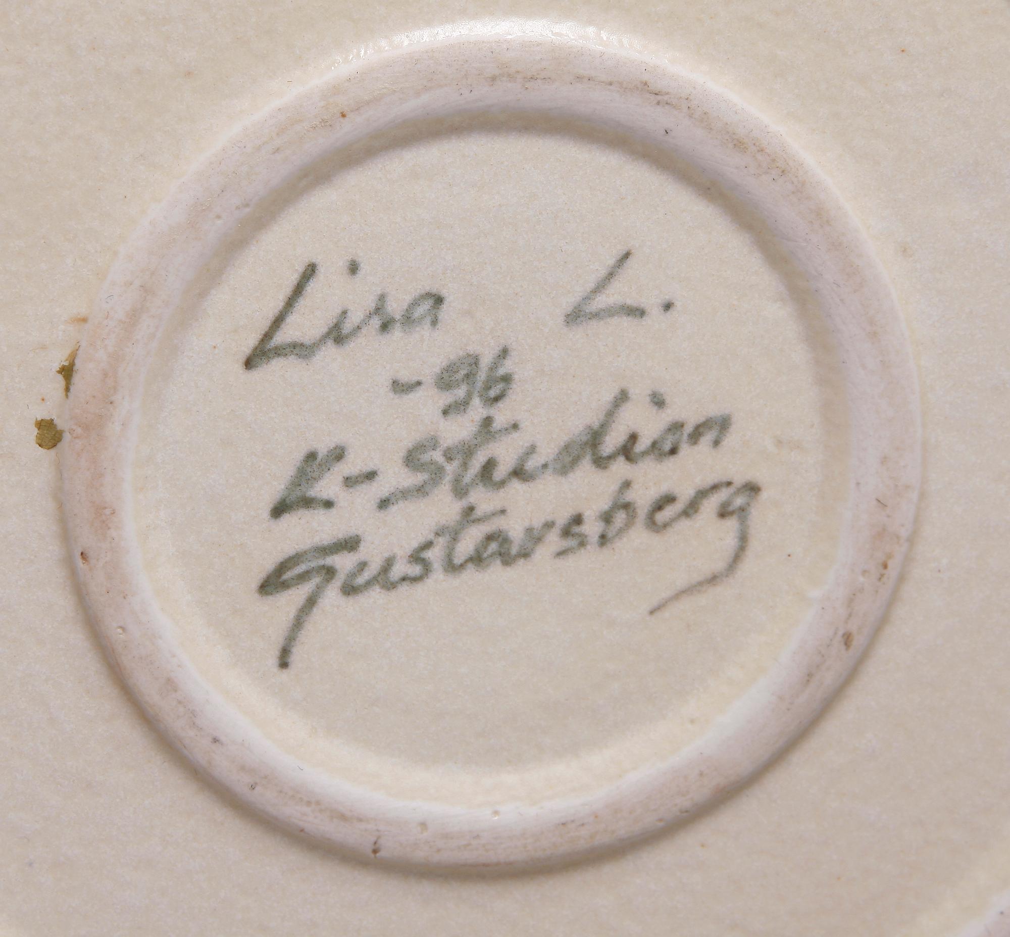 VAS, stengods, Lisa Larson, K-studion, Gustavsberg, dat -96.
