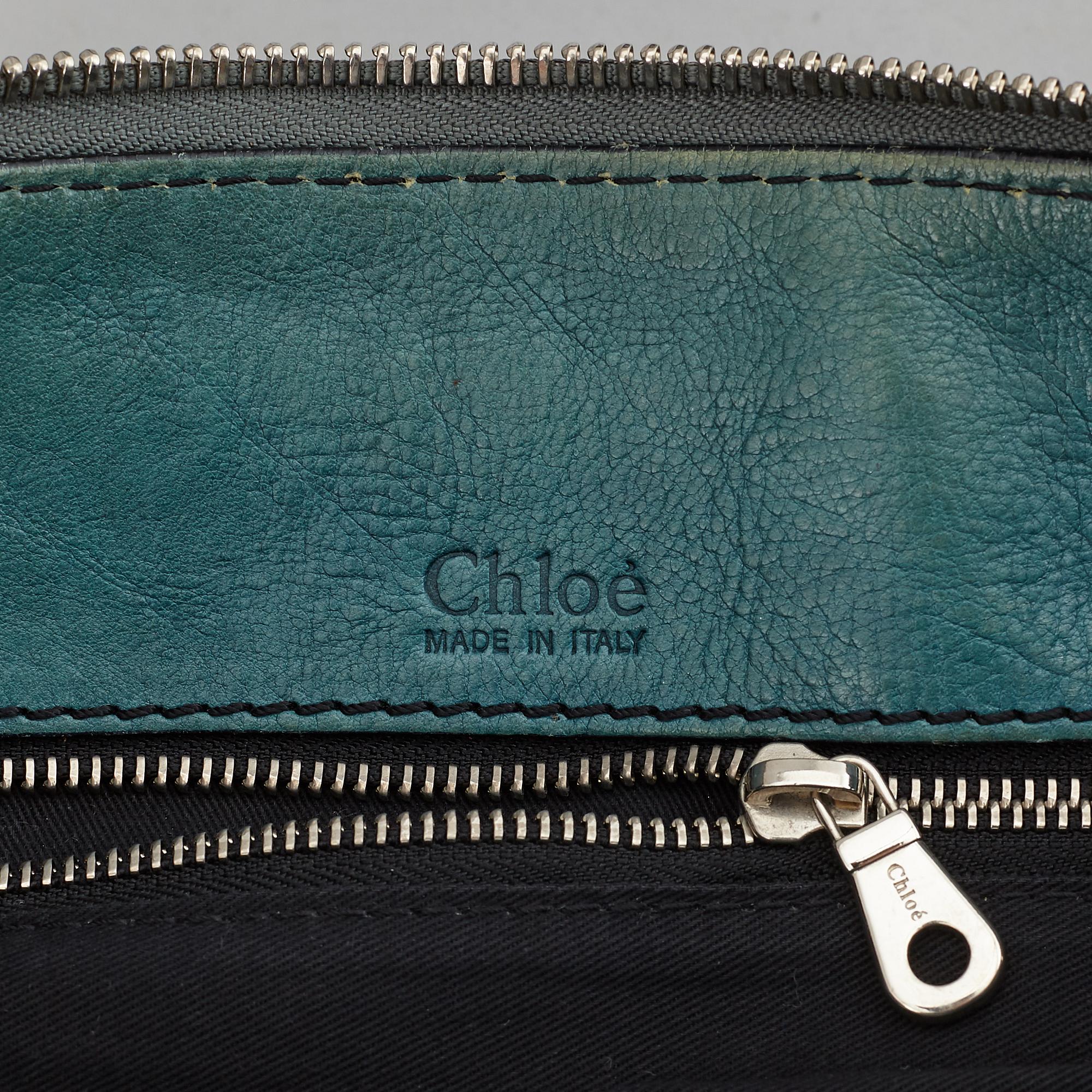 CHLOÉ, a green leather bag.