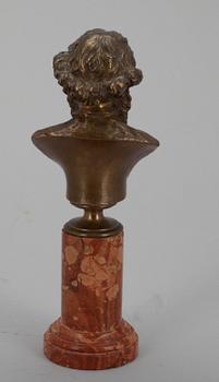 SKULPTUR, brons samt natursten, 1900-tal.