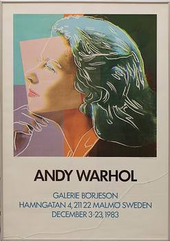 ANDY WARHOL, efter, affischer, 3 st, Galerie Börjeson 1983.